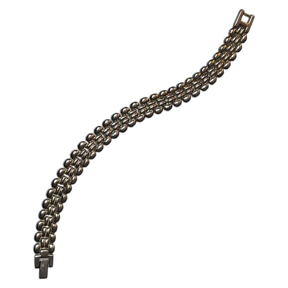 Vintage Silver Tone Panther Link‎ Bracelet 8" - Picture 2 of 7